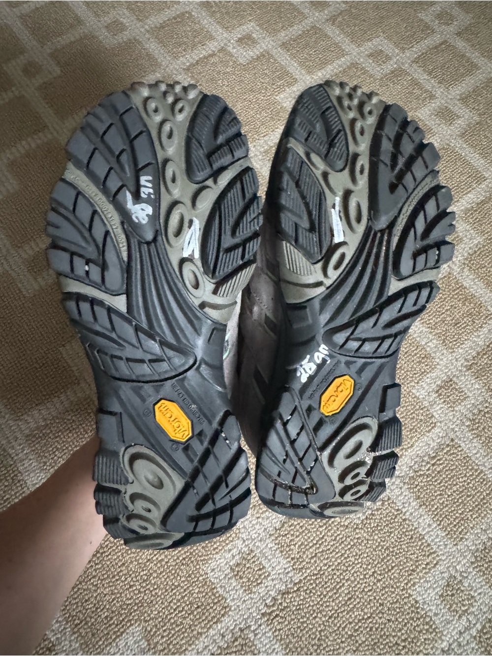 Merrell Moab 2 Waterproof Hiking Shoes Vibram Gray Mint Women’s Size 8.5 - Picture 4 of 12